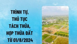 Thủ tục tách thửa, hợp thửa đất áp dụng từ 1/8/2024