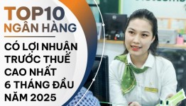 TOP 10 ngân hàng có lãi trước thuế cao nhất nửa đầu năm 2025