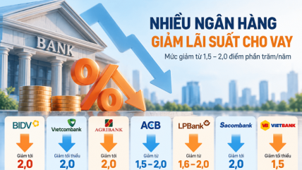 Loạt ngân hàng giảm lãi suất cho vay từ 1,5 - 2%/năm sau chỉ đạo của NHNN