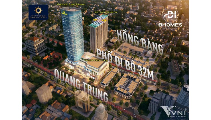 Vinh Lotus Residence toạ lạc tại đường Quang Trung thành phố Vinh