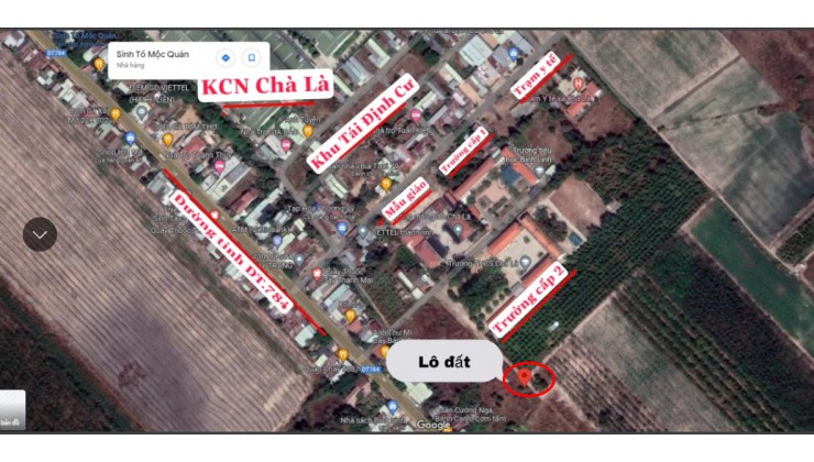 Đất sát vách KCN Tây Ninh, cách đường tỉnh 784 chỉ 100m, 148m2 full thổ cư, đường nhựa 12m