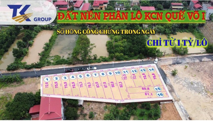 BÁN ĐẤT MỘ ĐẠO BẮC NINH DIỆN TÍCH 92,3M2 GIÁ 1,8 TỶ