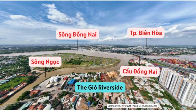 AN GIA MỞ BÁN GIAI ĐOẠN 1 dự án THE GIÓ RIVERSIDE - 3 MẶT SÔNG , Kế Bên BẾN XE MIỀN ĐÔNG