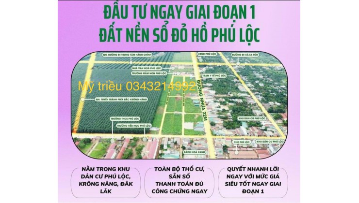 Đất nền sổ đỏ Krông Năng Buôn Mê Thuột giá chỉ từ 6,8 triệu/m2