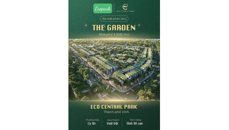 Eco CenTral Park nằm ở Phía Đông TP Vinh . Bám trục đường Chu Huy Mân