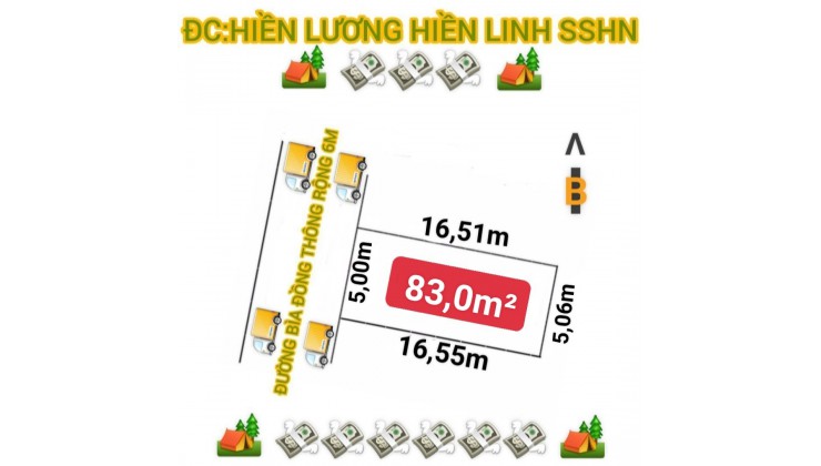 Siêu phẩm 83m bìa làng Hiền Lương-Hiền Ninh-SS đường 6m giá nhỉnh tỷ