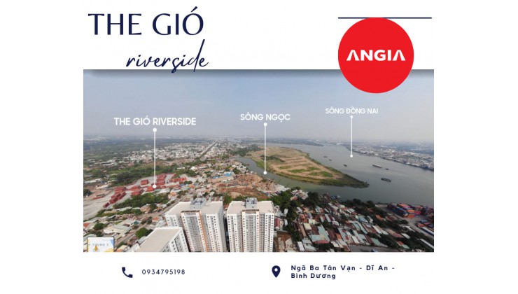 AN GIA MỞ BÁN GIAI ĐOẠN 1 dự án THE GIÓ RIVERSIDE - 3 MẶT SÔNG , Kế Bên BẾN XE MIỀN ĐÔNG