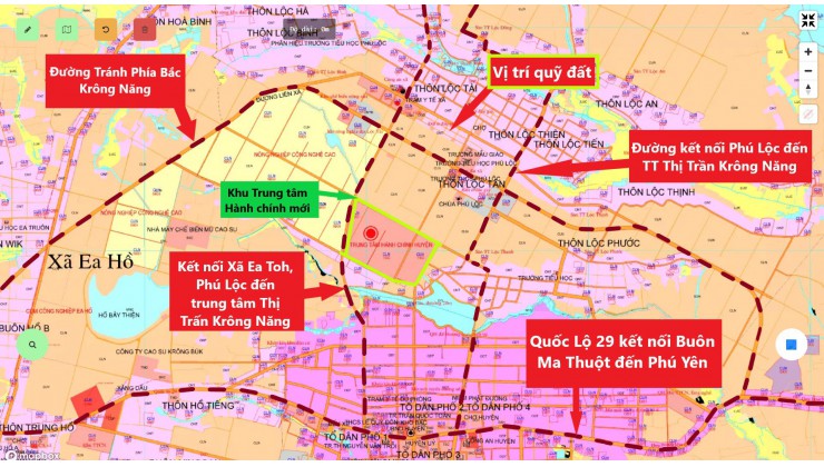 Em còn vài suất đầu tư lô đất nền sổ hồng KDC Phú Lộc, phía đông Tp. Buôn Mê Thuật
