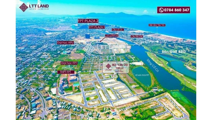 Bán 2 lô đất kẹp vệt cây xanh tại FPT