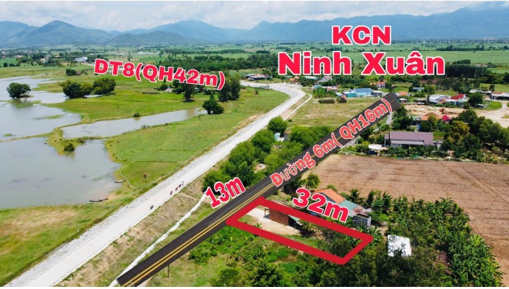 Siêu Phẩm Lô Đất Mặt tiền đường QH 16m kết nối DT8 QH 42m view hồ Suối Trầu Ninh Xuân, Ninh Hoà