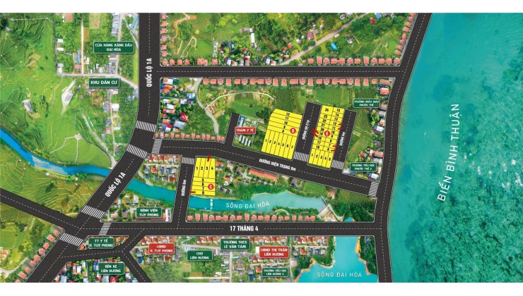 ĐẤT NỀN THỔ CƯ GẦN NOVAWORLD PHAN THIẾT , CÁCH BIỂN 800m , CÁCH QL1A 200m