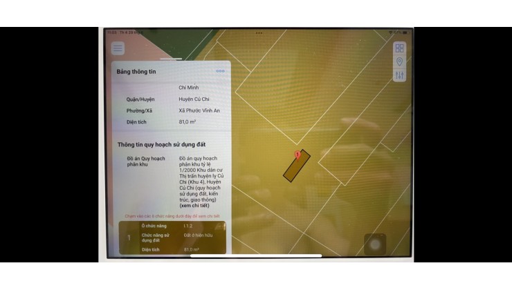 Chủ gửi đất 81m2 full thổ cư xã Phước Vĩnh An