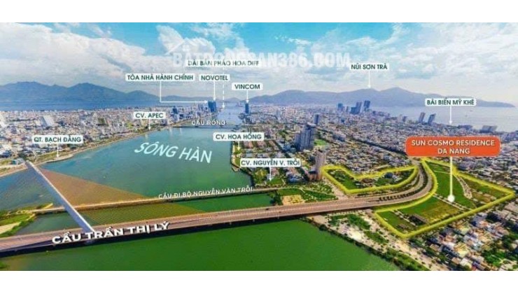 [ Trả trước 10% : 400tr ] - Sở hữu ngay căn hộ 2PN view biển Mỹ Khê Sun Cosmo Residence !!