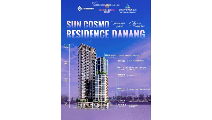 CƠ HỘI CHO NHÀ ĐẦU TƯ SUN COSMO RESIDENCE TRUNG TÂM TP. ĐÀ NẴNG