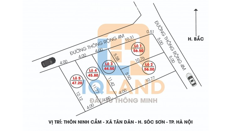 Cơ hội sở hữu hàng F0 với giá hơn 600 triệu/lô 50m2 tại Ninh Cầm, Tân Dân