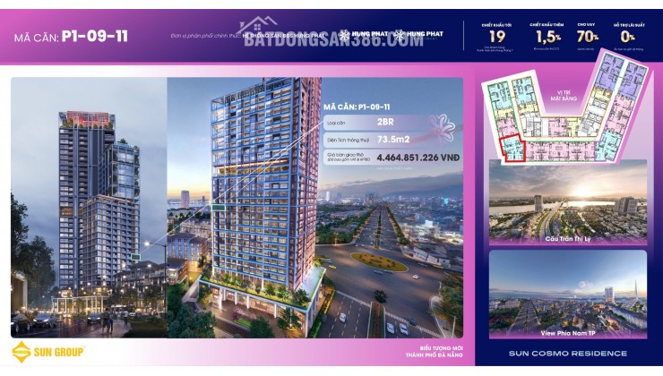 SUN COSMO RESIDENCE DA NANG – BIỂU TƯỢNG TÂM ĐIỂM SÔNG HÀN ĐÀ NẴNG