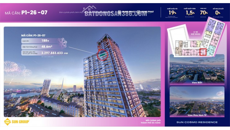 SUN COSMO RESIDENCE DA NANG – BIỂU TƯỢNG TÂM ĐIỂM SÔNG HÀN ĐÀ NẴNG