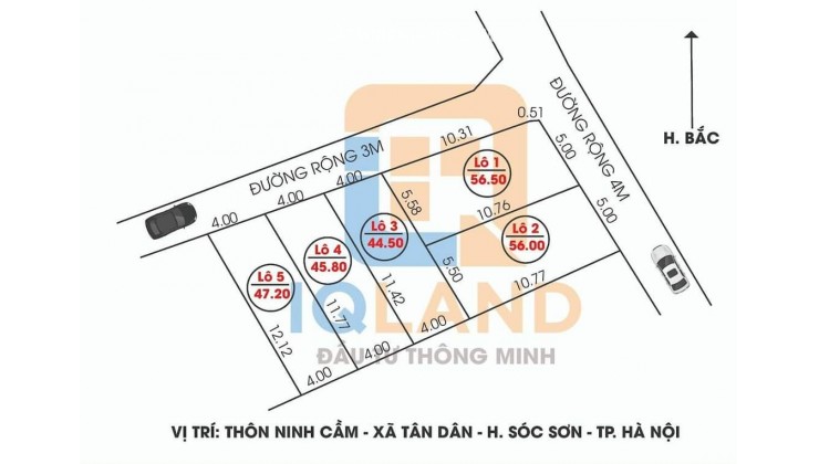 Bán nhanh 47,2m2 gần KCN sạch Sóc Sơn giá chỉ 615tr ở Tân Dân, Sóc Sơn, Hà Nội