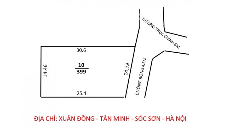 Cần bán F0 mảnh đất 399m2 tại Xuân Đồng, Tân Minh, Sóc Sơn