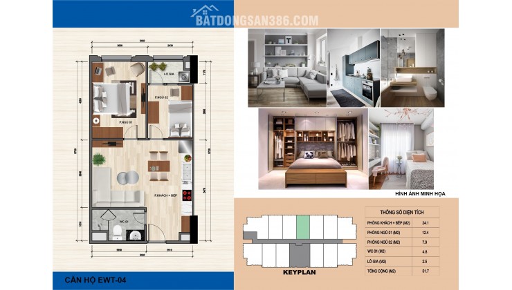 chung cư Eurowindow Park City, 54m2, 2pn, Tp Thanh Hóa