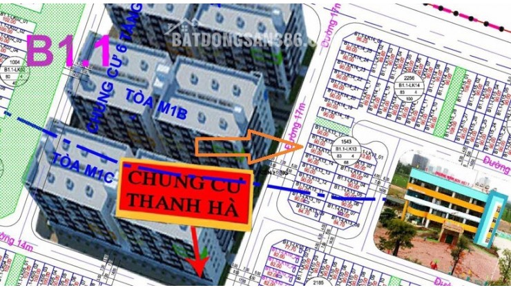 Thanh Hà - Lô hướng Tây Bắc 90m2, Kinh doanh đỉnh, Cienco 5 Liền kề B1.1, đường 17m