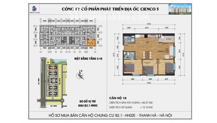 Bán căn hộ 82m thiết kế 3pn toà HH02D Kđt Thanh Hà Cienco 5