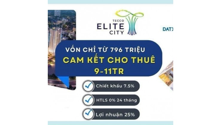 Bán Căn Hộ Chung Cư Tecco Elite City Thịnh Đán, Thái Nguyên. Chỉ 1,x tỷ