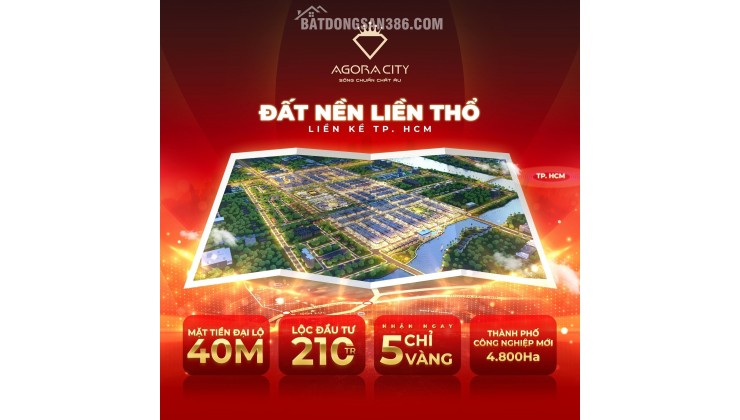 Bán đất Agora City khu hành chính huyện Thủ Thừa Long An