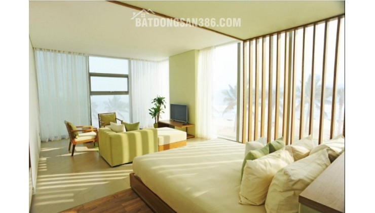 Sụp hầm căn Fusion Suites full nội thất, sẵn sổ hồng lâu dài, view trực diện biển Mỹ Khê