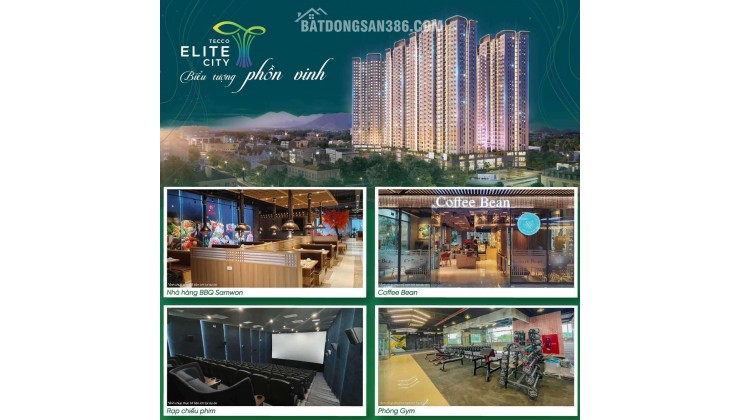 Vốn chỉ từ 850 triệu đồng sở hữu căn hộ 2 p.ngủ tại Tecco Elite nhận nhà có sổ ngay