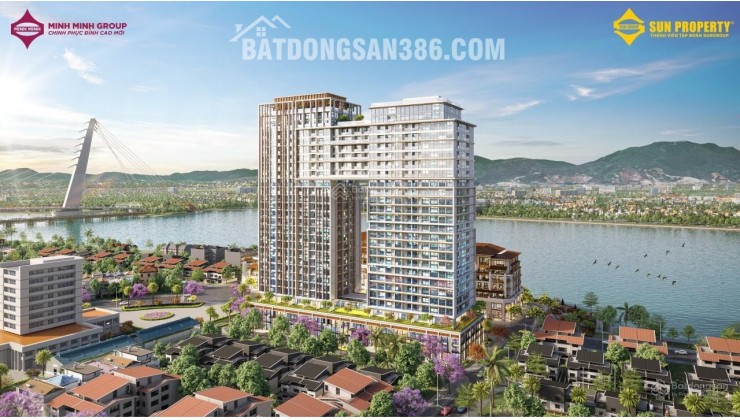 Căn hộ Sun Ponte trực diện sông Hàn, căn góc 2Br tầng 22 view trực diện sông chiết khấu đến 16.5%