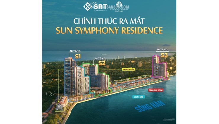 2 suất ngoại giao căn hộ cao cấp mặt sông dự án Sun Symphony Residence Đà Nẵng ưu đãi giá tốt