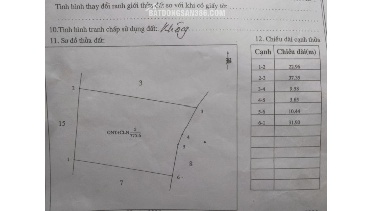 Bán đất 775.6m2 tại xã Hòa Thạch, huyện Quốc Oai, Hà Nội