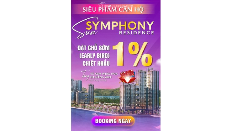 Chiết khấu lên đến 16% độc quyền căn hộ studio dự án Sun Symphony giá thấp nhất thị trường