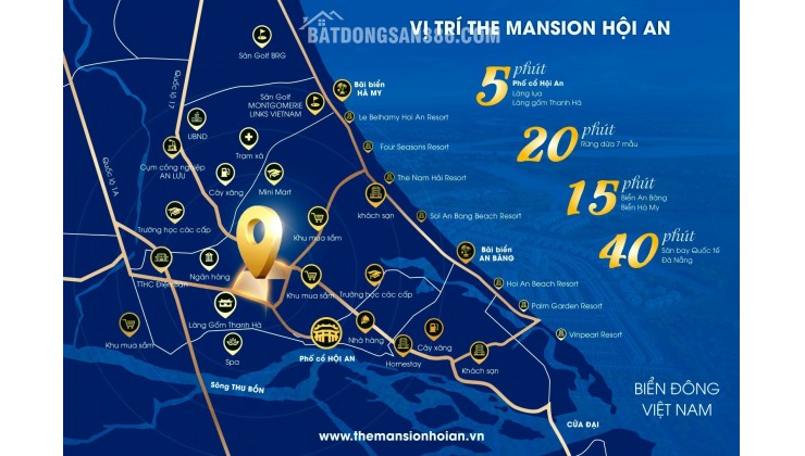 Cách Hội An chỉ 4 Km có một dự án mang tên The Mansion nơi khởi nguồn sự sống an nhiên, hạnh phúc.