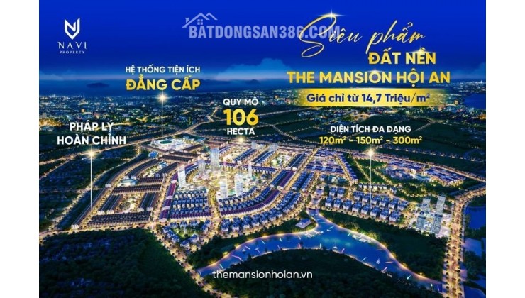 Chỉ từ 14.7tr/m² sở hữu lô nền biệt thự gần sông Thu Bồn, Hội An