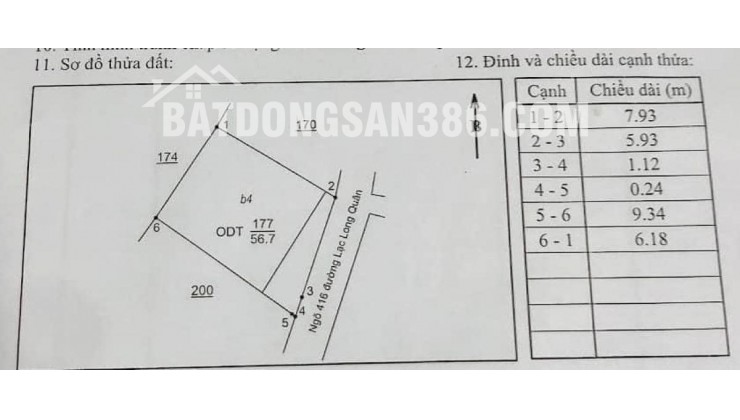 BÁN NHÀ LẠC LONG QUÂN TÂY HỒ 13 TỶ 57m 4 TẦNG  MẶT TIỀN 5m THÔNG RA NHẬT CHIÊU