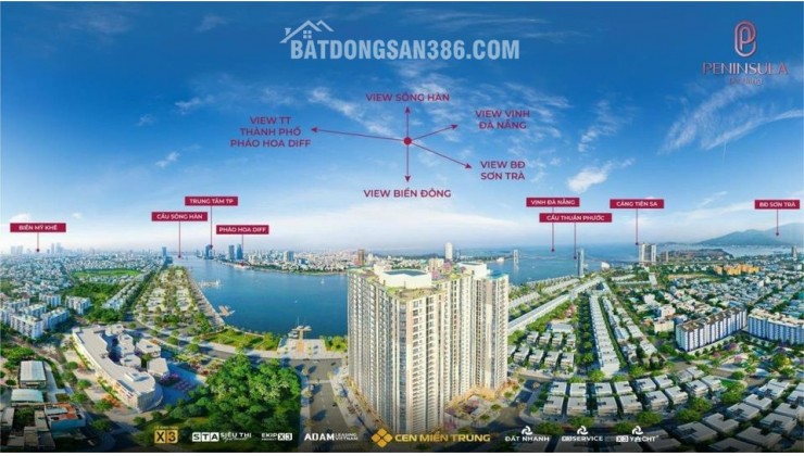 Siêu phẩm căn hộ hạng sang Peninsula view sông Hàn 4 mặt tiền đường - bên cạnh dự án Sun Group