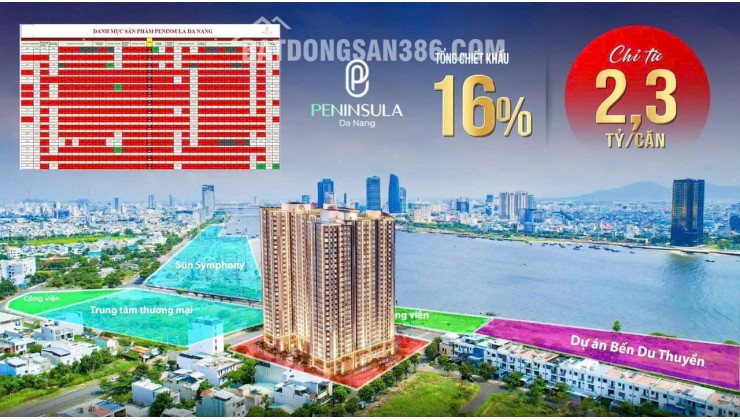 CHỈ TỪ 800 TRIỆU SỞ HỮU NGAY CĂN HỘ SANG TRỌNG PENINSULA ĐÀ NẴNG - VỊ TRÍ VÀNG BÊN SÔNG HÀN