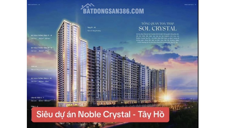 Bất động sản hàng hiệu - Skyvilla Noble Crystal Tây Hồ. Nâng tầm đẳng cấp sống thượng lưu