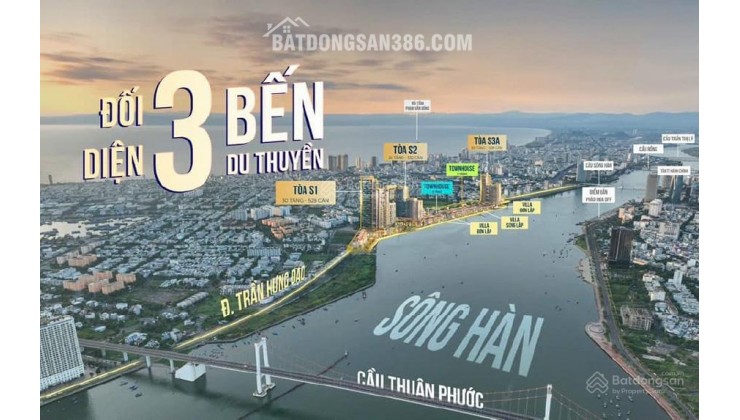 Căn hộ ven sông Hàn Sun Symphony Đà Nẵng view pháo hoa. Giá rẻ độc quyền từ CĐT