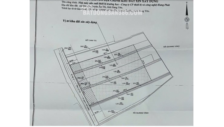 CHUYỂN NHƯỢNG DỰ ÁN 3HA SKC MẶT TIỀN TỈNH LỘ 376. GIÁ 120 TỶ. LH:0931351494.