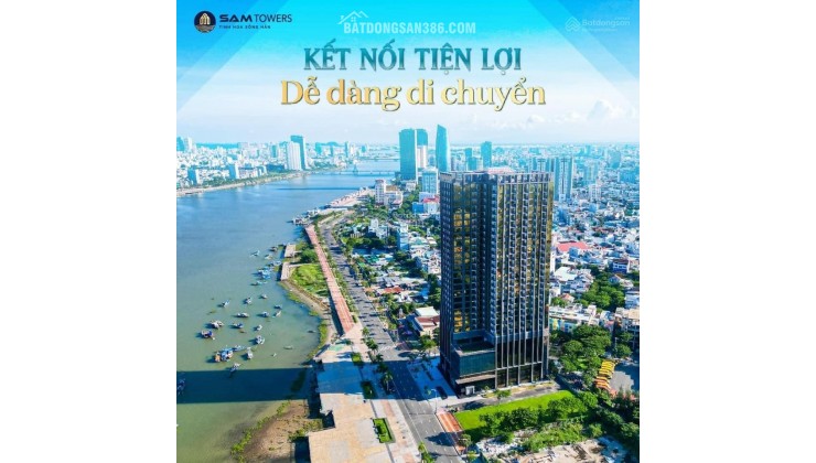 Bán căn SAM Tower rẻ hơn giá thị trường 500tr view sông cực đẹp, 2 phòng ngủ full nội thất