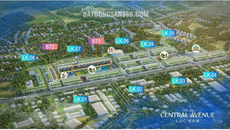 Đất Nền Dự Án Central Avenue Lục Nam- Bắc Giang - Sẵn sổ Đỏ