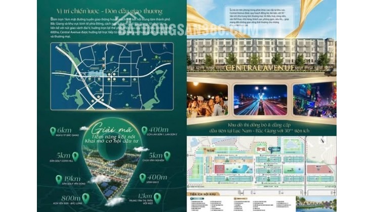 Đừng bỏ qua tin đăng này nếu quý anh chị không muốn bỏ lỡ mất cơ hội sở hữu những lô siểu phẩm đất nền tại dự án Central Avenue Lục Nam
