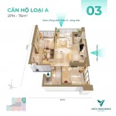 Vista Residence Đà Nẵng – Căn 2 Phòng Ngủ: Sống Xanh, View Nét