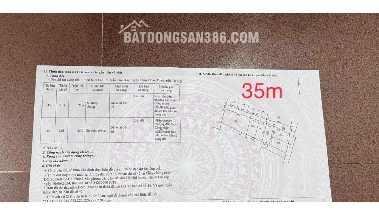 Siêu phẩm đất thổ cư ngõ ô tô, giá chỉ hơn 2 tỷ Kim Lâm, thị trấn Kim Bài