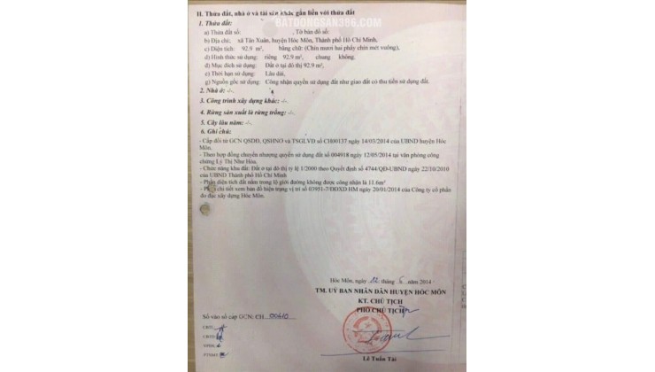Bán Gấp Nhà Đ.Giác Đạo-Hóc Môn.DT 92,9m2.Gía 650 Triệu-SHR.Bao Phí. LH 0796666342