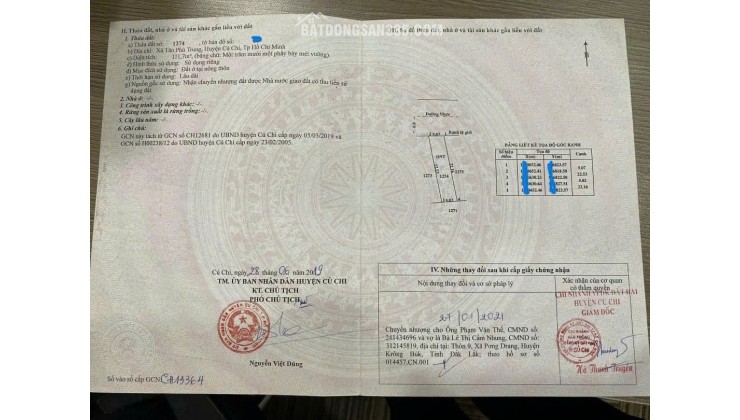 Làm ăn thua lỗ bán nhà 111m2 có SHR Giá 690tr gần BVXA Xã tân phú trung Củ Chi !