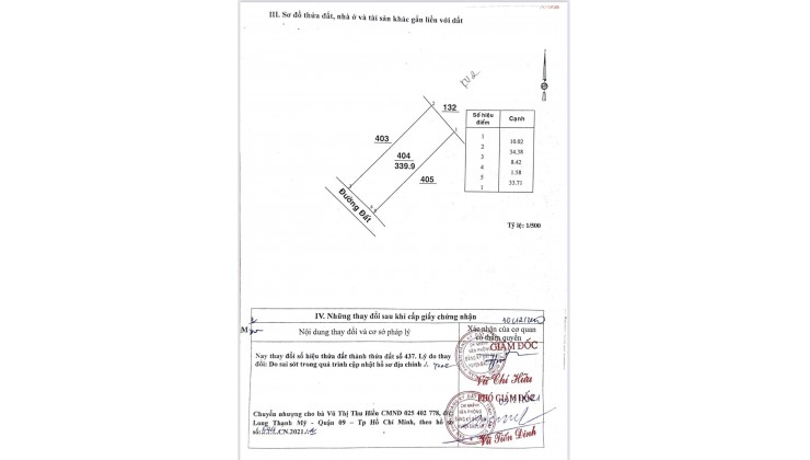 Cần bán lô đất 340m2 full thổ cư tại thôn 4 Lộc Quảng